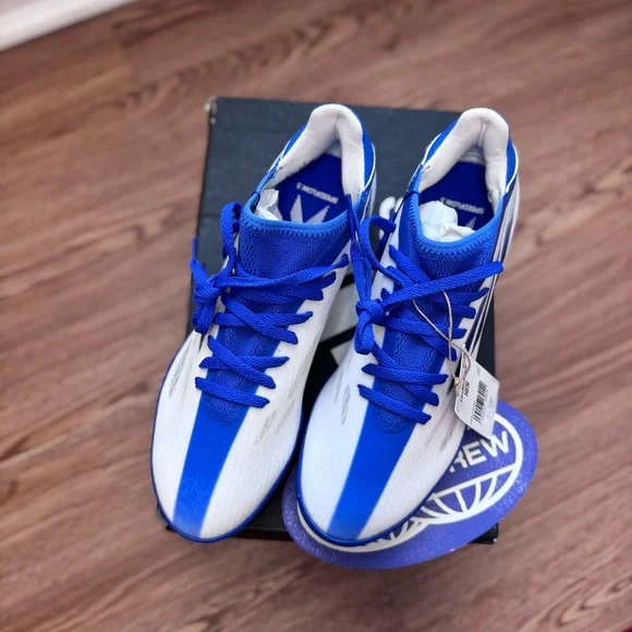 Adidas X Speedflow.3 TF Turf Soccer Cleats Blue White GW7509 Men’s 7.5/UK 7 NEW - Picture 2 of 13
